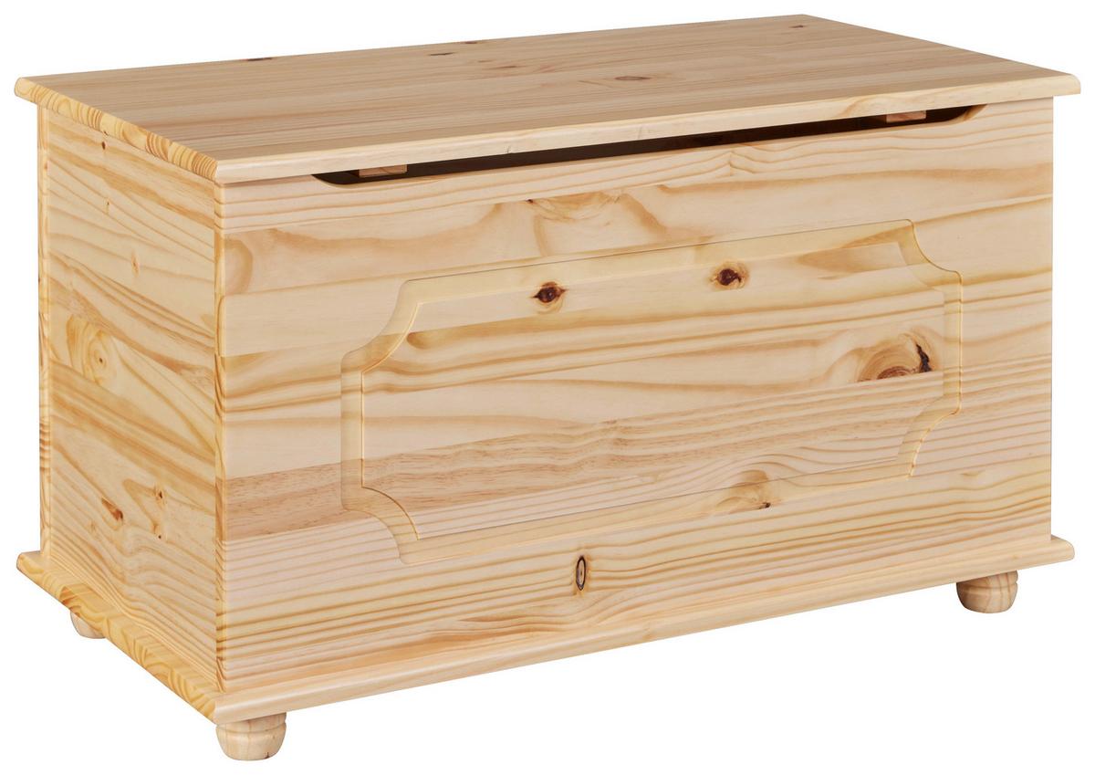 Truhe Emel B: 89 Cm Echtholz - Naturfarben, Basics, Holz (89/53/47cm) - MID.YOU