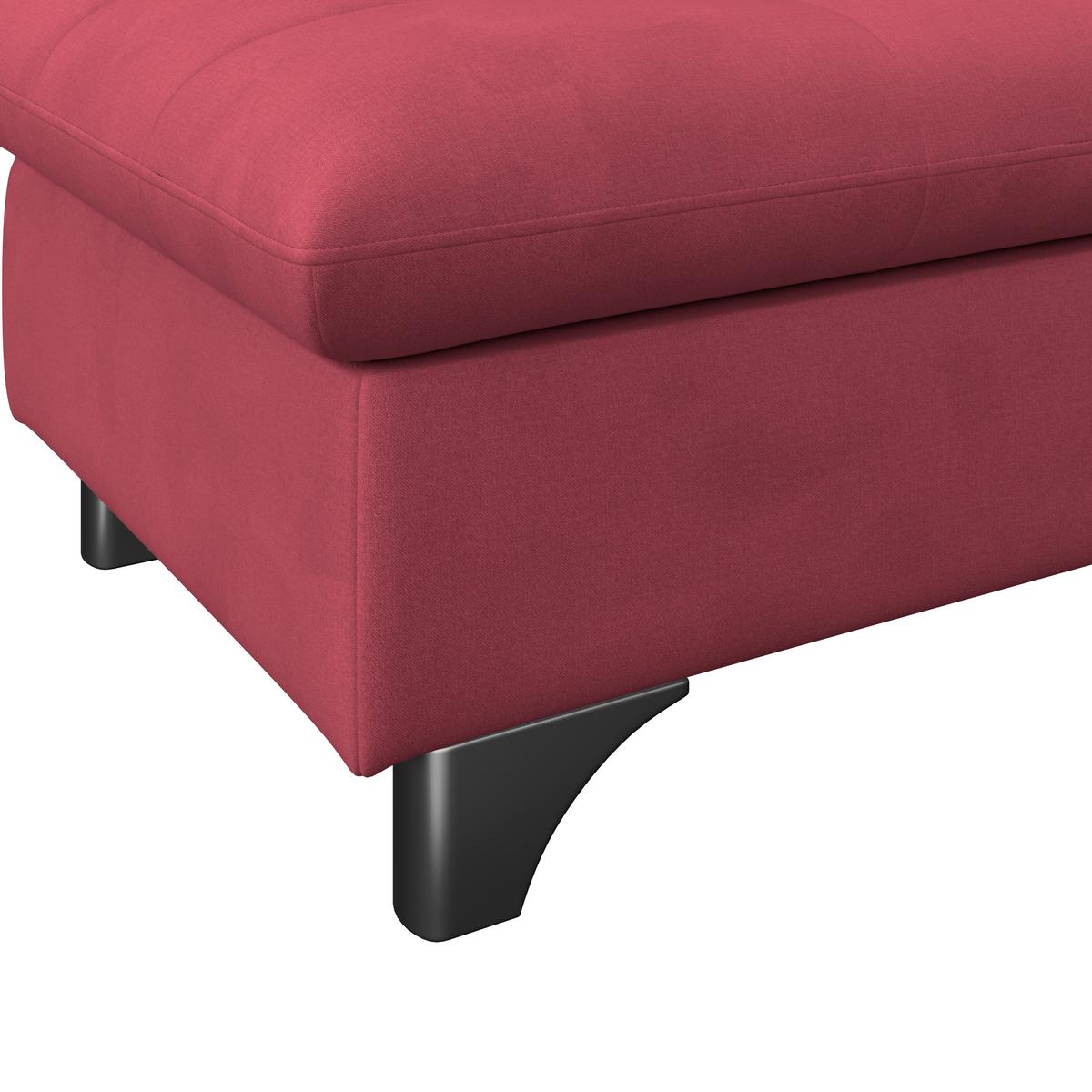 Hocker Gemini Rot, B: 108cm - Chromfarben/Rot, KONVENTIONELL, Textil (108/46/108cm)
