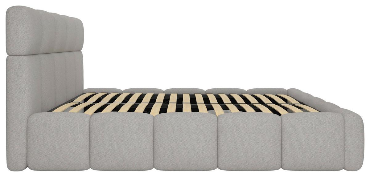 Polsterbett Cloudy mit Matratze Champagner, Lf: 160x200 cm - Champagner, Trend, Holz/Holzwerkstoff (160/200cm) - Luca Bessoni