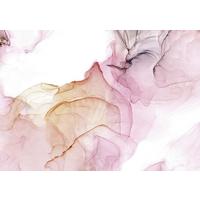 Fototapete Shiny Fluid - Gelb/Rosa, Trend, Papier (400/280cm) - Komar