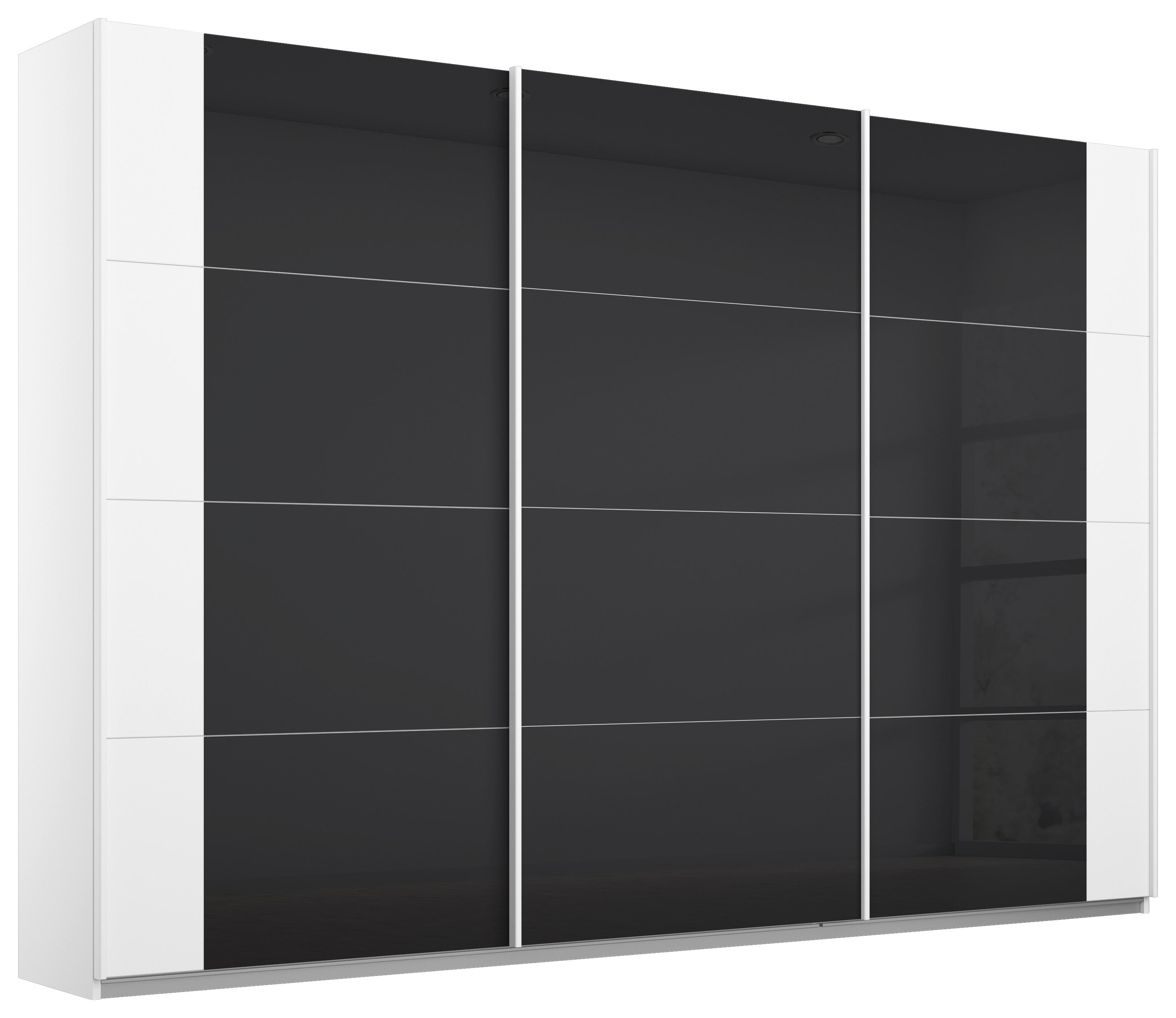 Schwebetürenschrank Artemis B: 271 cm Anthrazit/Weiß - Anthrazit/Weiß, MODERN, Glas/Holzwerkstoff (271/210/62cm) - Rauch Möbel