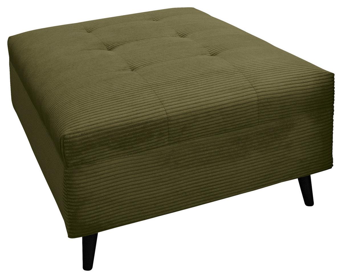 Ecksofa Pruno Olivgrün S: 174x247 cm - Schwarz/Olivgrün, Design, Textil (174/247cm) - MID.YOU