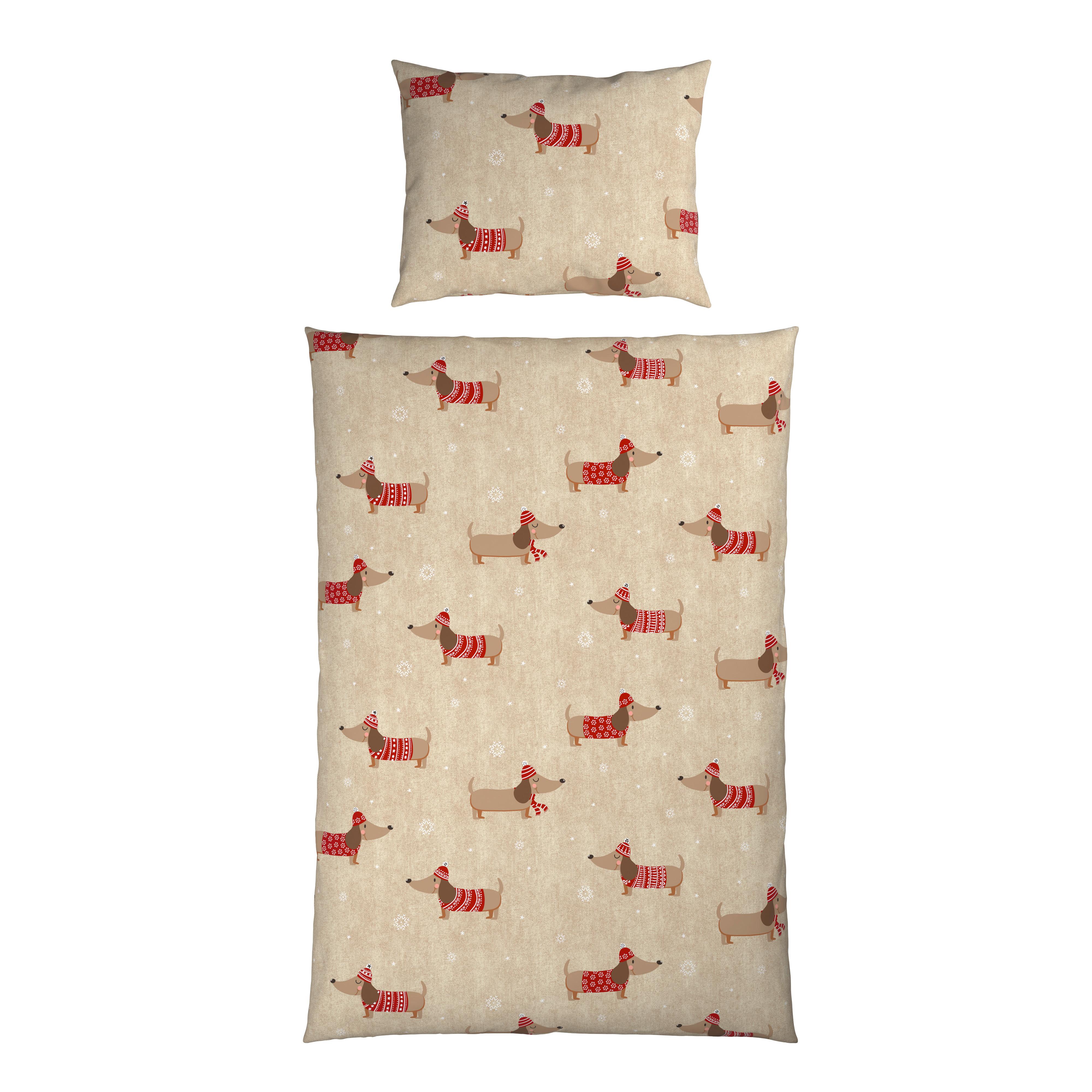 BETTWÄSCHE SANTA DACKEL - Beige, ROMANTIK / LANDHAUS, Textil - James Wood