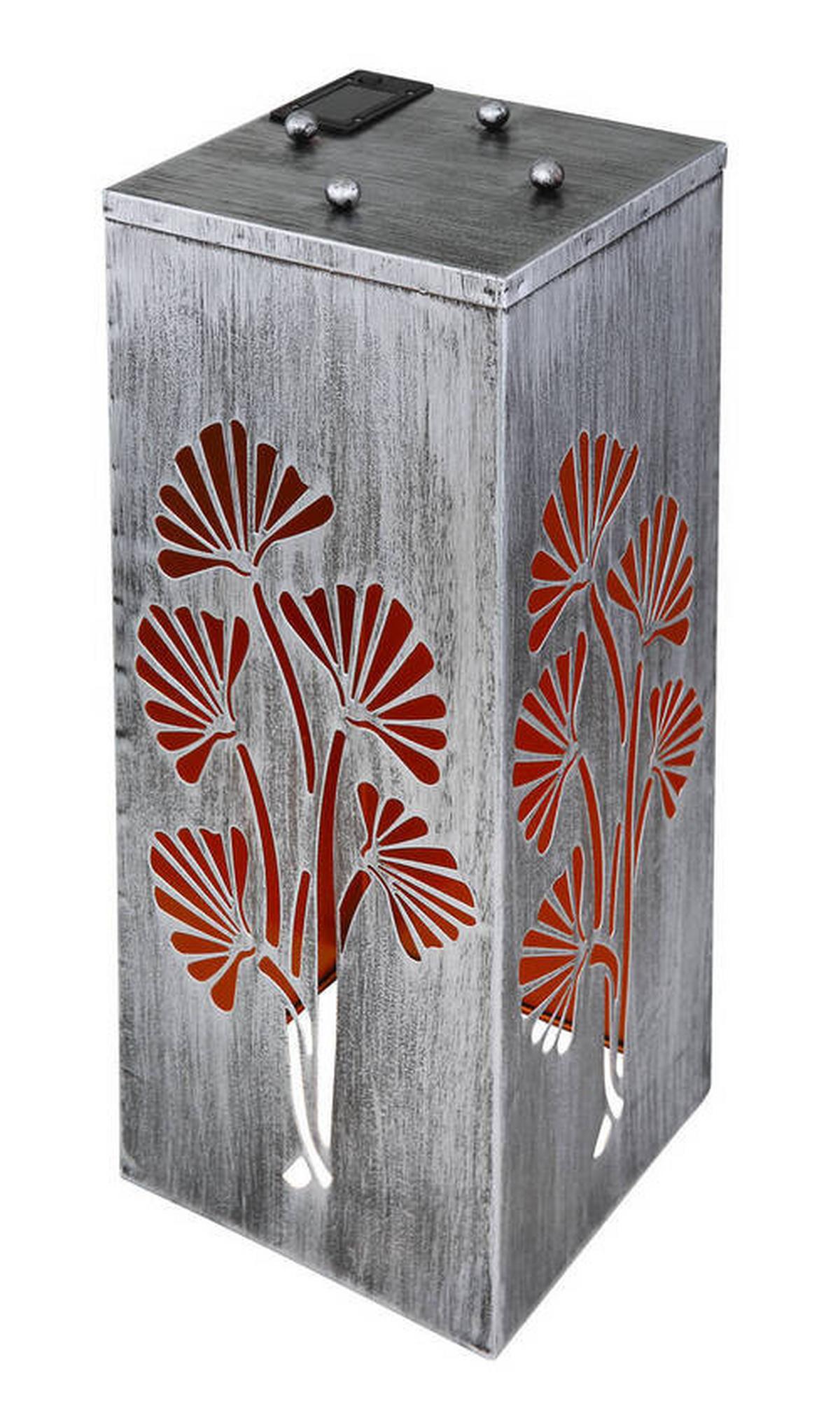 Solarleuchte 0,06 Watt Metall - Silberfarben, Design, Metall (25/59/25cm) - Globo