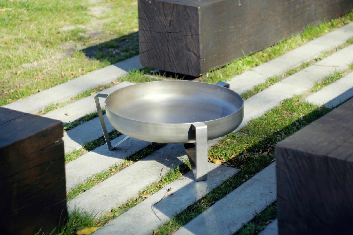 Feuerschale Woma XXL, Edelstahl - Edelstahlfarben, Basics, Metall (67,5/66,5/25cm)