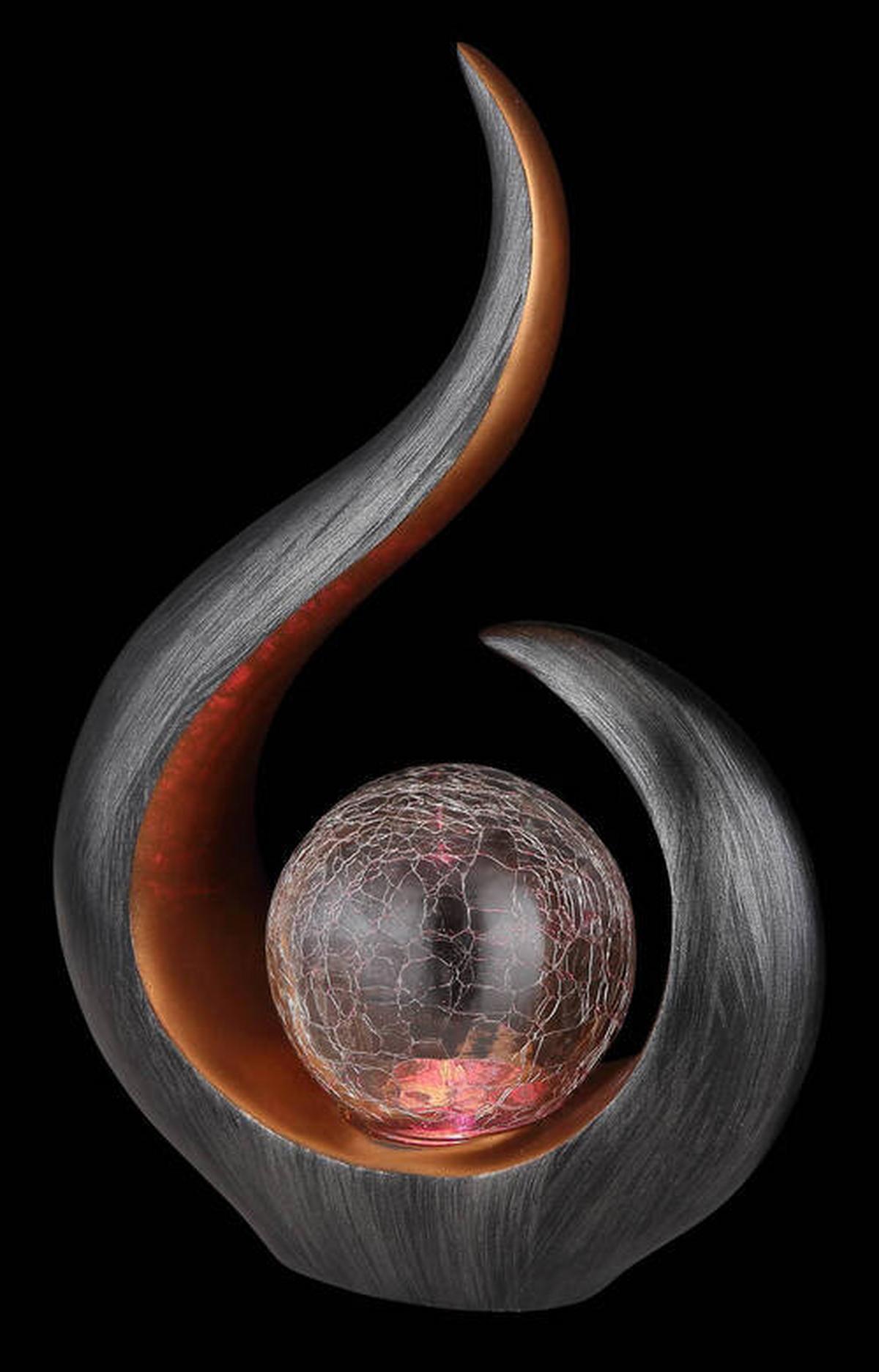 Solarleuchte 36530 - Klar/Goldfarben, Design, Glas/Kunststoff (22,5/10/33,5cm) - Globo