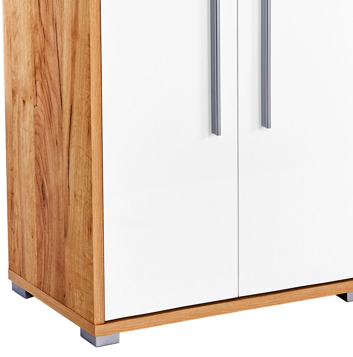 Skříňka na dokumenty PROFI - bílá/barvy dubu, Moderní, kompozitní dřevo (75/220/35cm) - Ondega