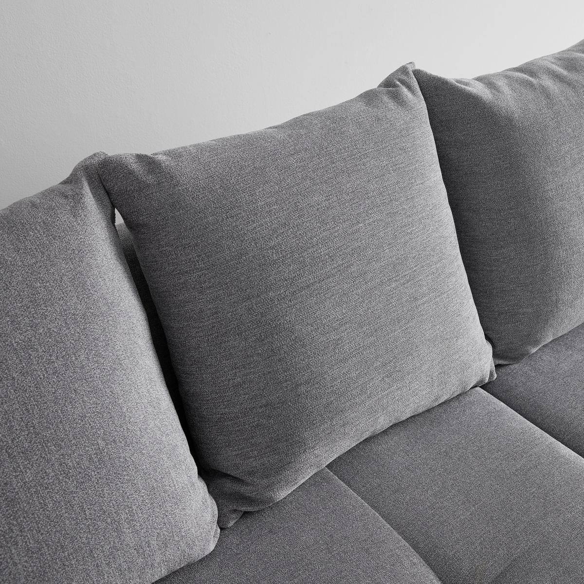 Rohová sedačka BOSTON, obojstranná, sivá - čierna/sivá, Konventionell, drevo/textil (215/92/160cm) - Based