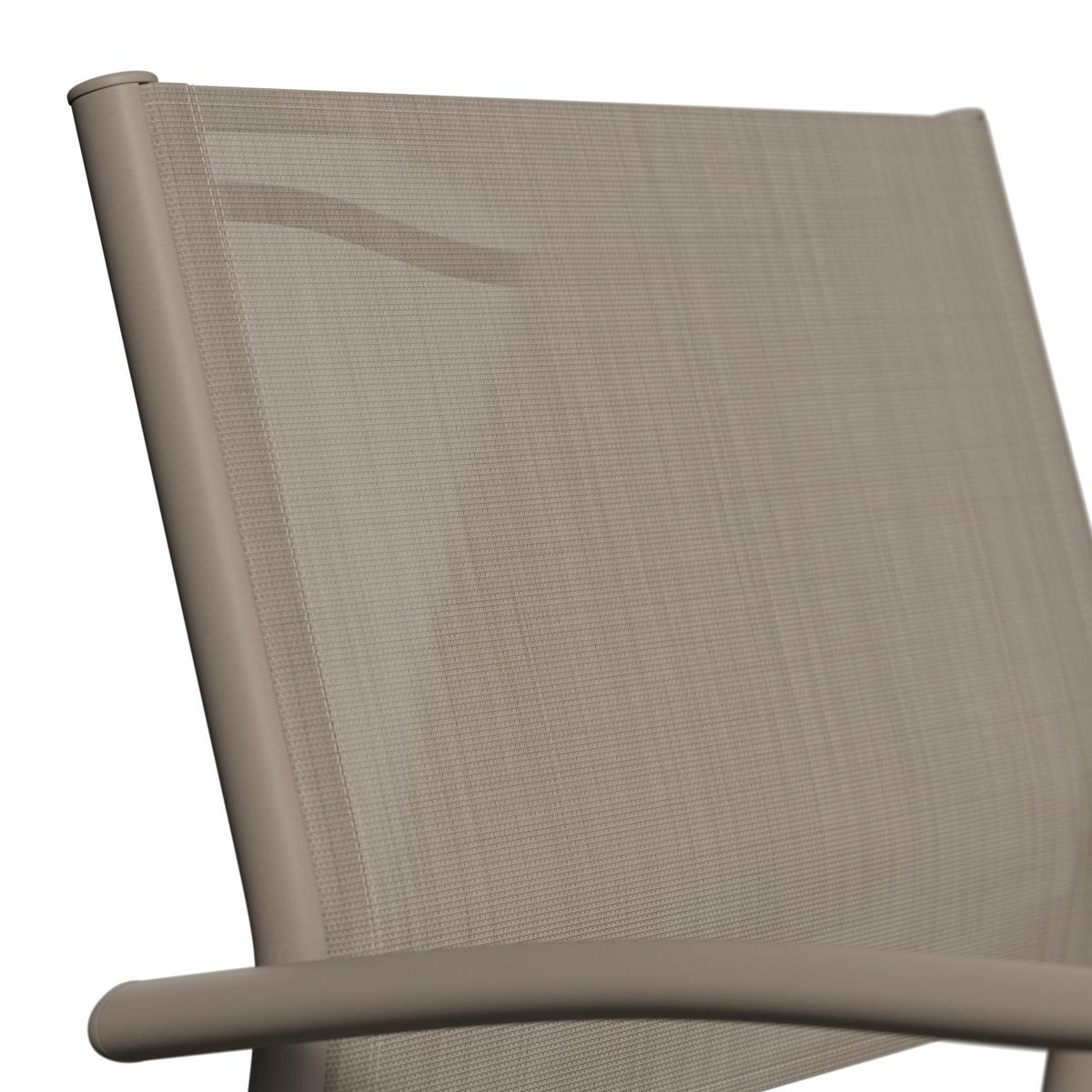 Gartensessel Paris - Beige, MODERN, Textil/Metall (57/85/57cm) - Beldano