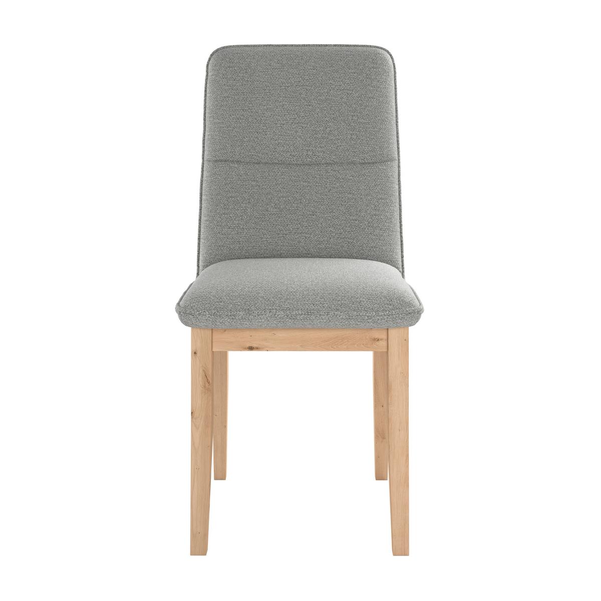 Vierfußstuhl Beluna Ii Webstoff Hellgrau, B: 47cm - Eichefarben/Hellgrau, KONVENTIONELL, Holz/Textil (47/91/56cm) - James Wood