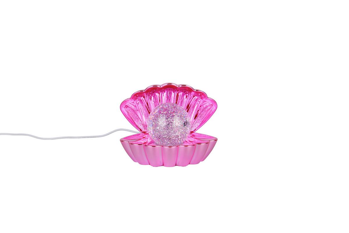 LED-TISCHLEUCHTE Glitzerkugel, pink, 0,80W - Pink/Transparent, Trend, Kunststoff (17.5/12,5/14,5cm)