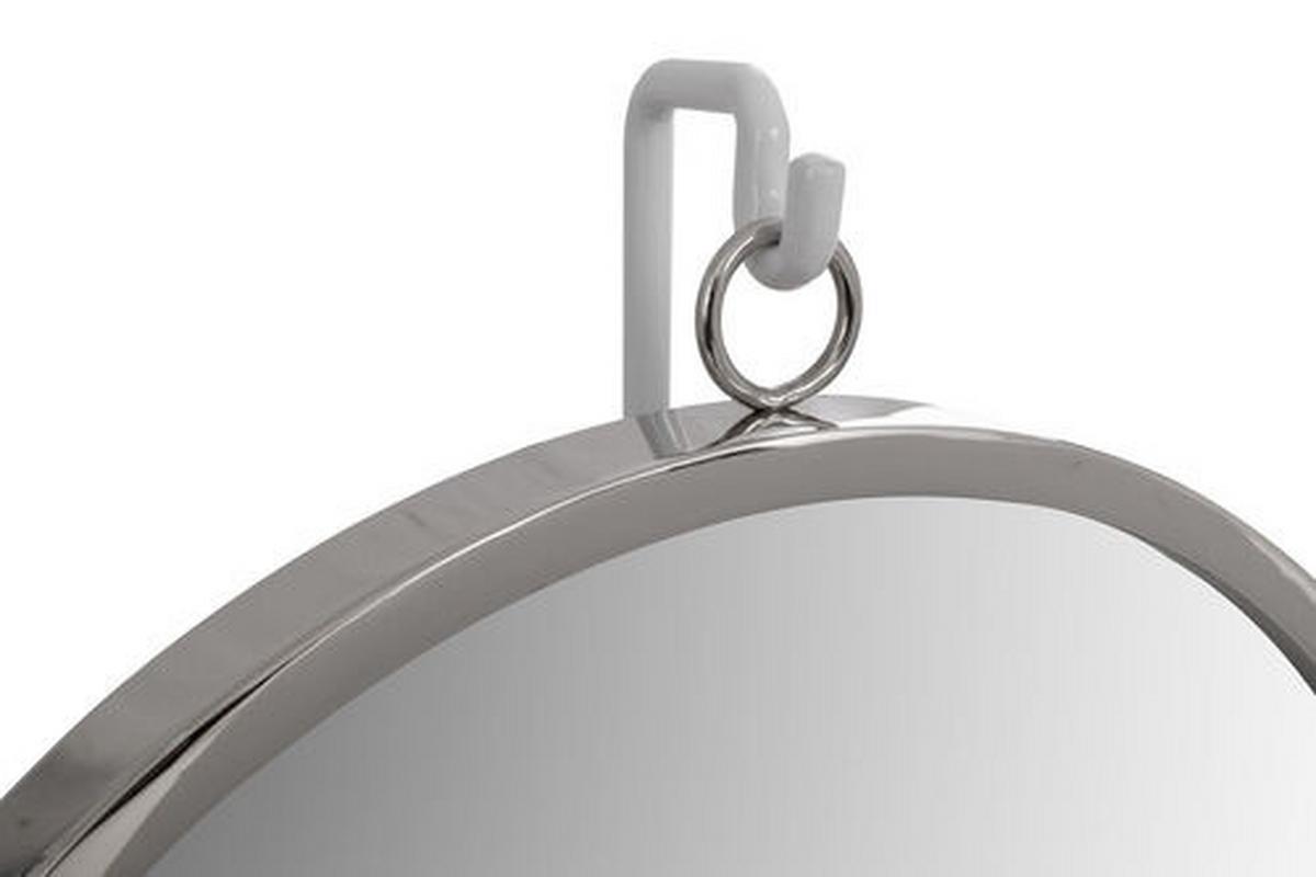 Tischspiegel Eleganca H: 75 Cm Metallrahmen Silberfarben/weiß - Silberfarben/Weiß, LIFESTYLE, Glas/Metall (41/75/14cm) - Kayoom