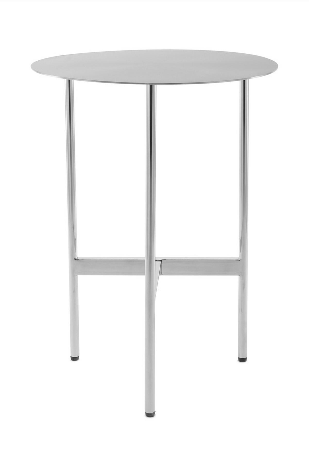 ODKLÁDACÍ STOLEK PERO 100 SILBER - barvy stříbra, Design, kov (40/54/40cm) - Kayoom
