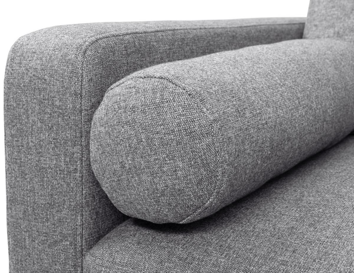 Eckschlafsofa Noret Hellgrau S: 223/157 Cm - Dunkelgrau/Schwarz, KONVENTIONELL, Textil (223/157cm) - MID.YOU