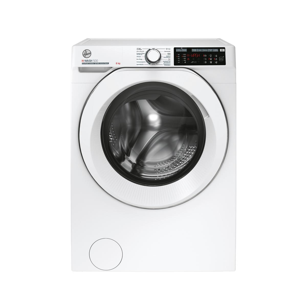 Waschmaschine Hoover Hwq 48amc/1-84 8 Kg 1400 U/Min - Weiß, Basics, Glas/Kunststoff (60/85/54cm) - Hoover
