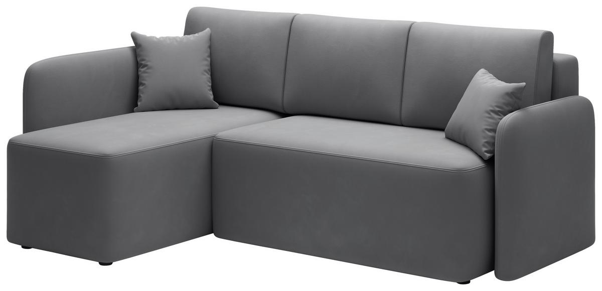 Ecksofa Hadson Grau S: 150x206 Cm - Schwarz/Grau, Design, Textil (150/206cm) - P & B