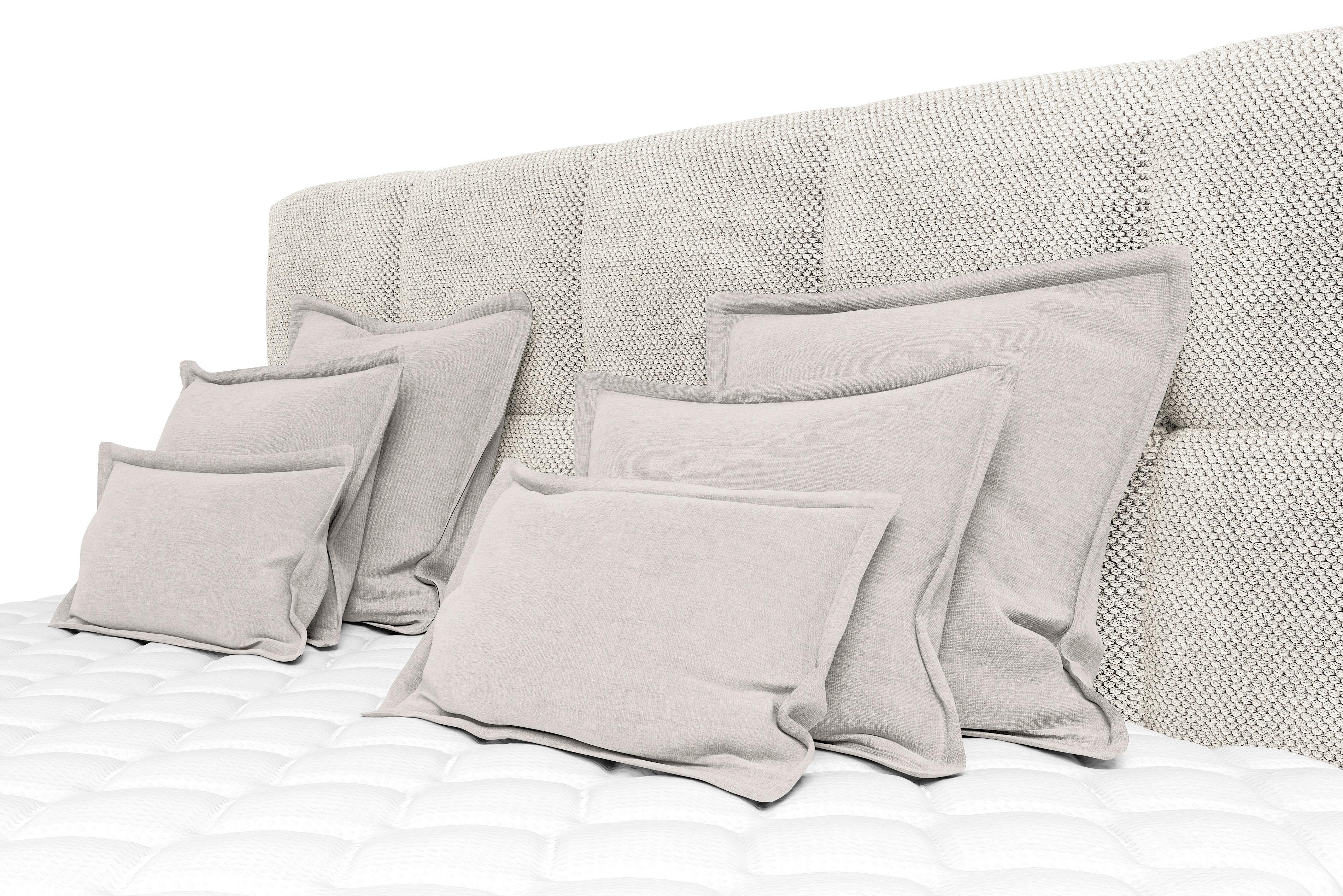 Zierkissenset Chenille Naturfarben 6-Teilig - Naturfarben, MODERN, Textil (70-50/60-25/10cm) - MID.YOU