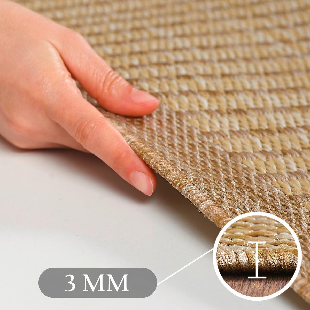Outdoor-Teppich Giza Beige 160x230 cm, In- & Outdoor - Beige, Basics, Textil (160/230cm) - Novel