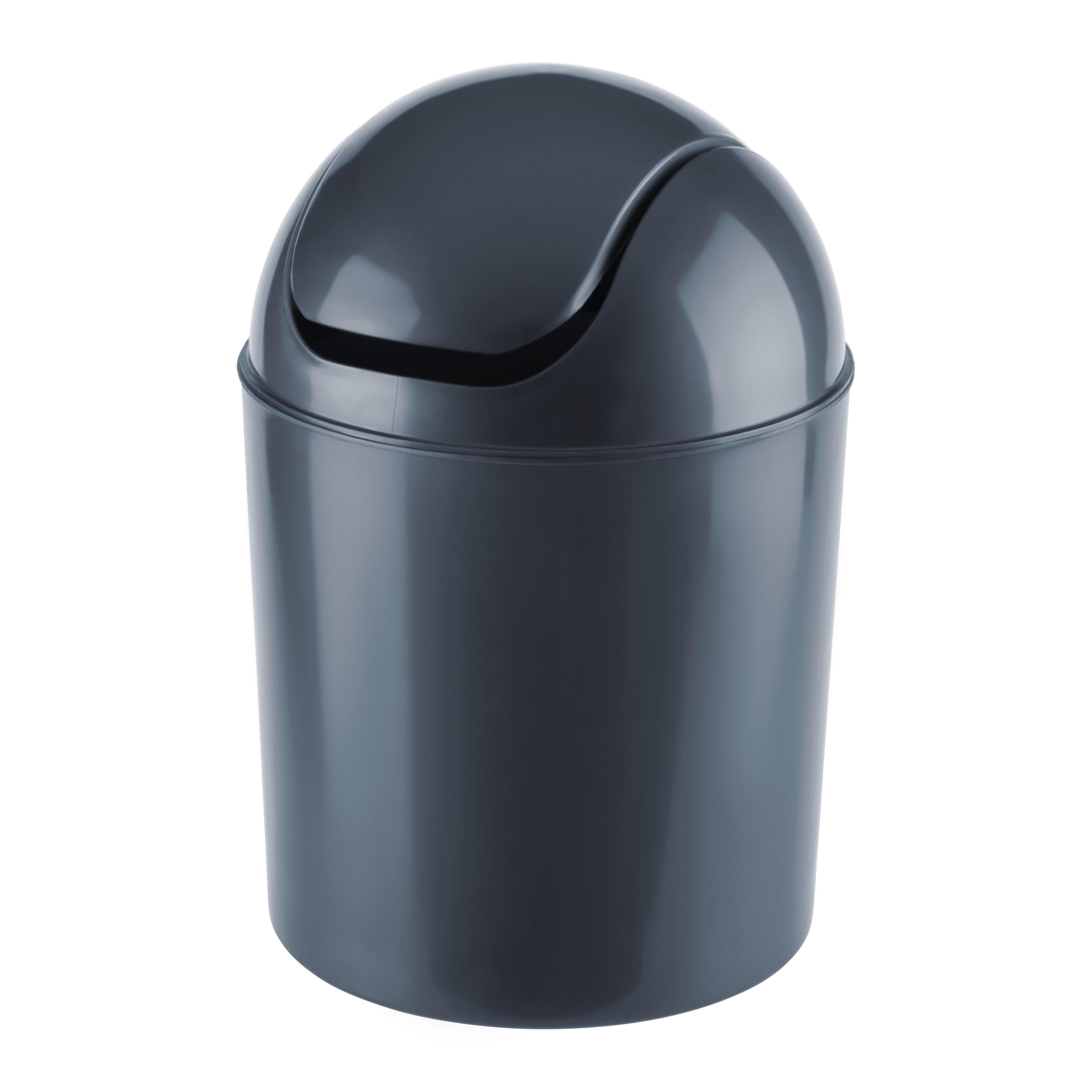 Stolný odpadkový kôš MANUELA - antracitová, Konventionell, plast (13,5/20cm) - Based