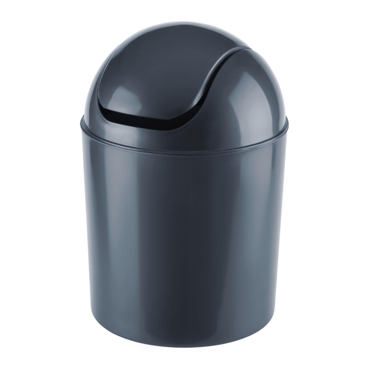Stolný odpadkový kôš MANUELA - antracitová, Konventionell, plast (13,5/20cm) - Based