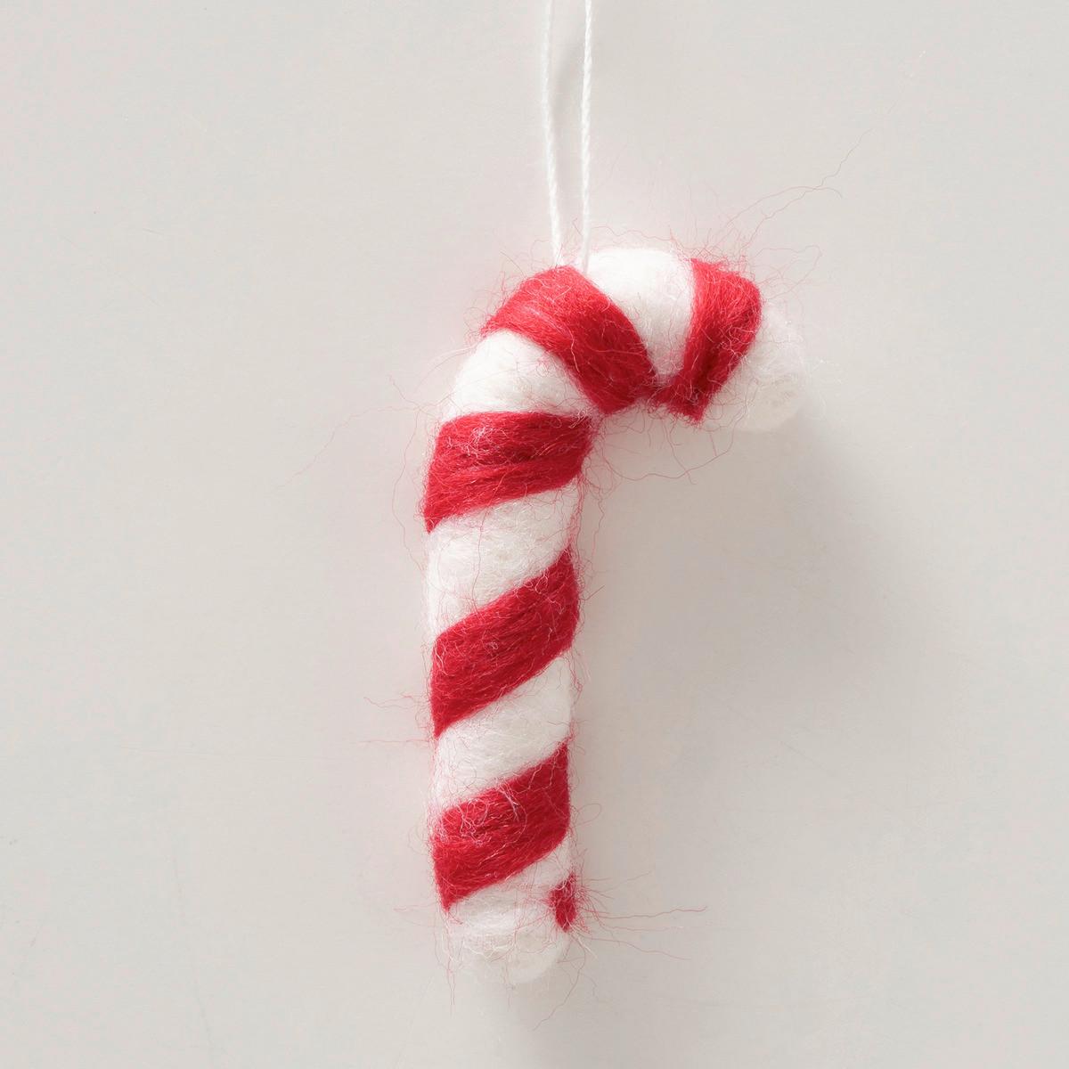 Karácsonyfadísz Kiru - piros/fehér, Basics, textil (3,5/1/8,5cm)