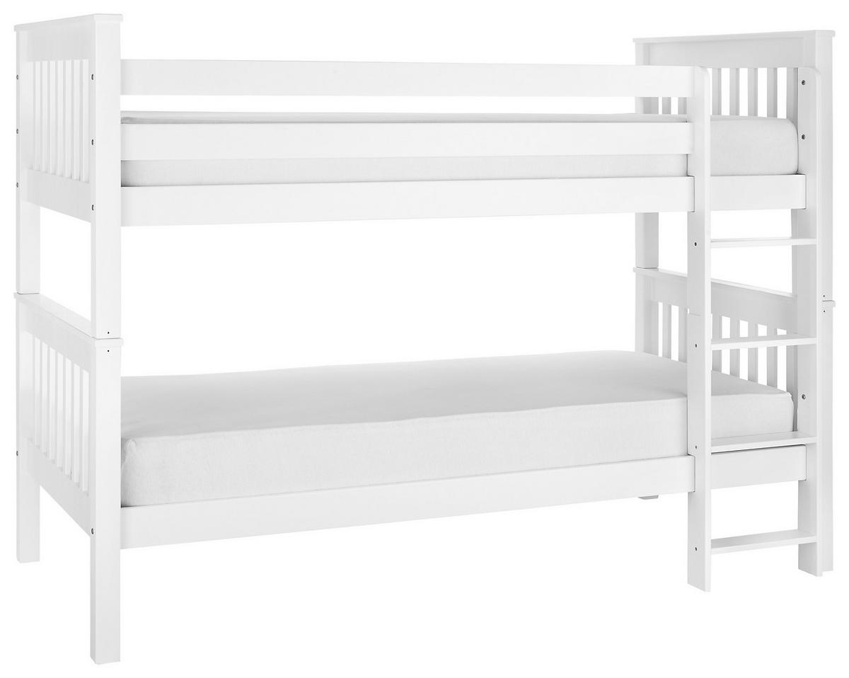 Poschodová posteľ WICKY - biela, Konventionell, drevo (90/200cm)