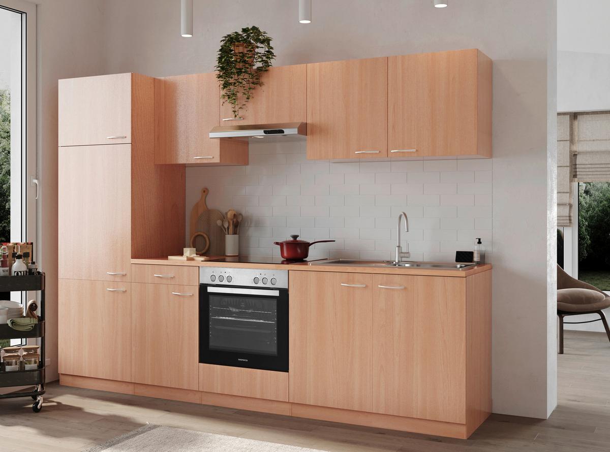 Küchenblock Gerda Küchenblock 270 cm - Buchefarben, Basics, Holzwerkstoff (270cm) - Respekta