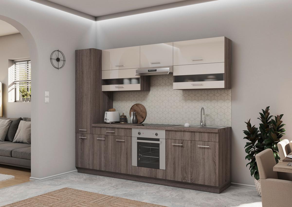 Kamraszekrény Corina 2 - tölgyfa színű, Modern, műanyag/fa (40/215/58cm)