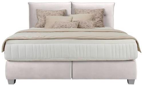 Posteľ boxspring Fog 180x200cm,piesková - piesková/strieborná, Lifestyle, textil/plast (160/200cm) - Premium Living