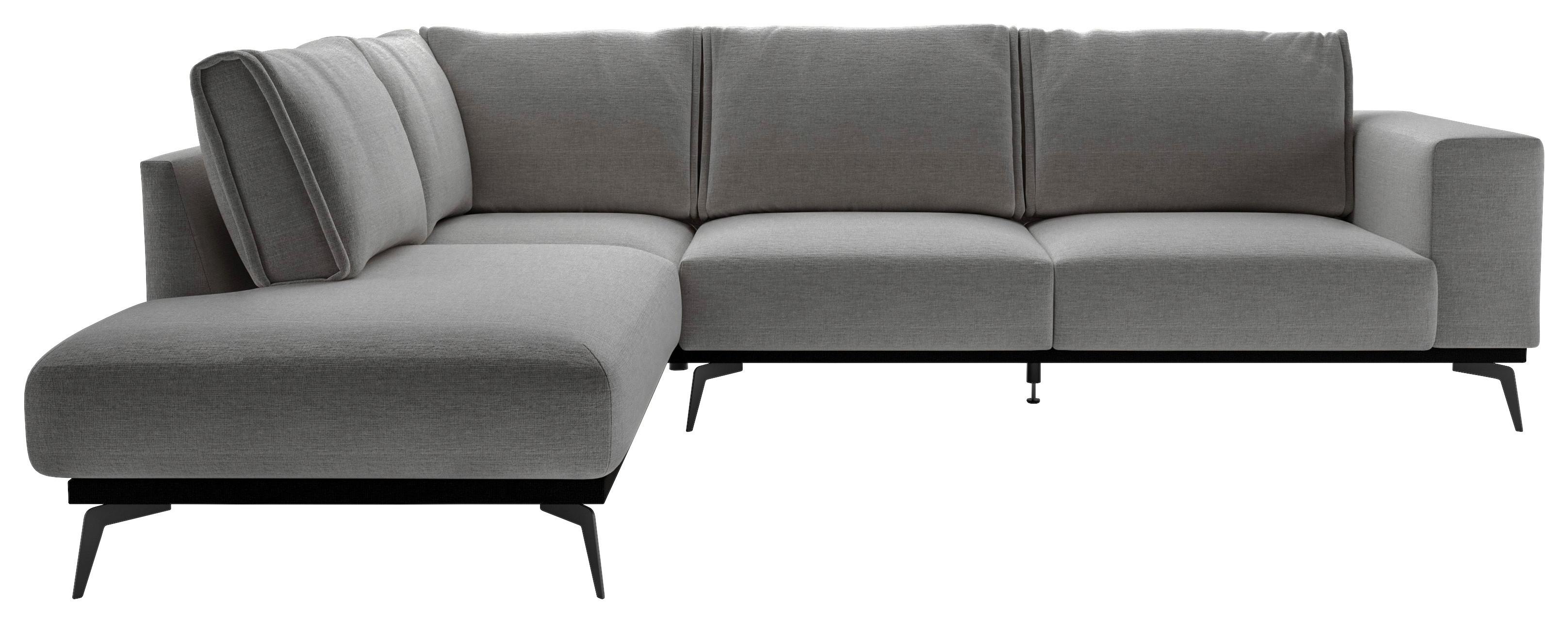 Sedací souprava ISOLDE, levá, tmavě šedá - černá/tmavě šedá, Design, kov/dřevo (200/293cm) - MID.YOU