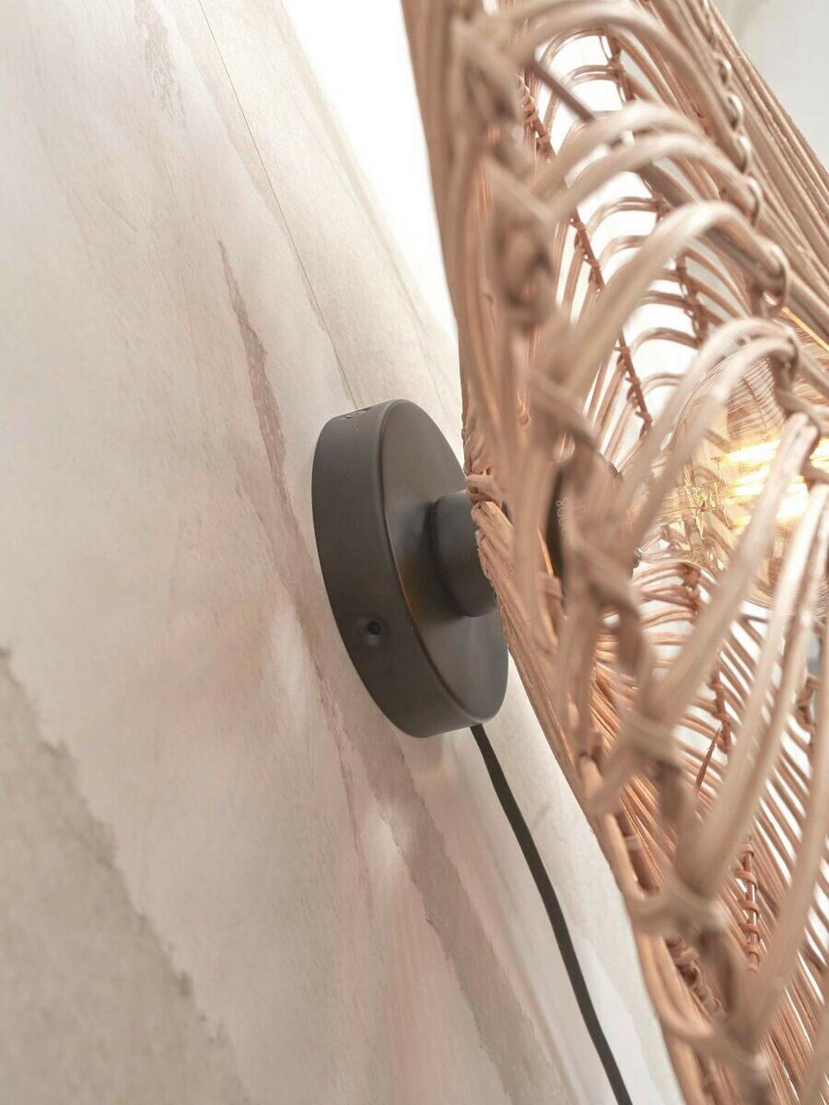 Wandleuchte Zanzibar/W/4012/N - Naturfarben, Trend, Naturmaterialien (40/12cm) - Good & Mojo