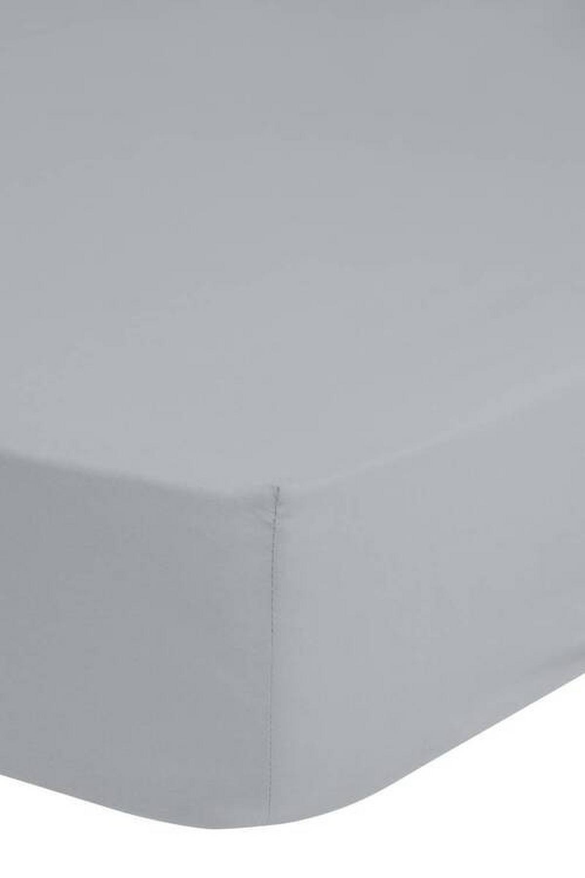 Spannleintuch Easy Care Silberfarben/grau 200x220 Cm - Silberfarben/Grau, Basics, Textil (200/220cm) - MID.YOU