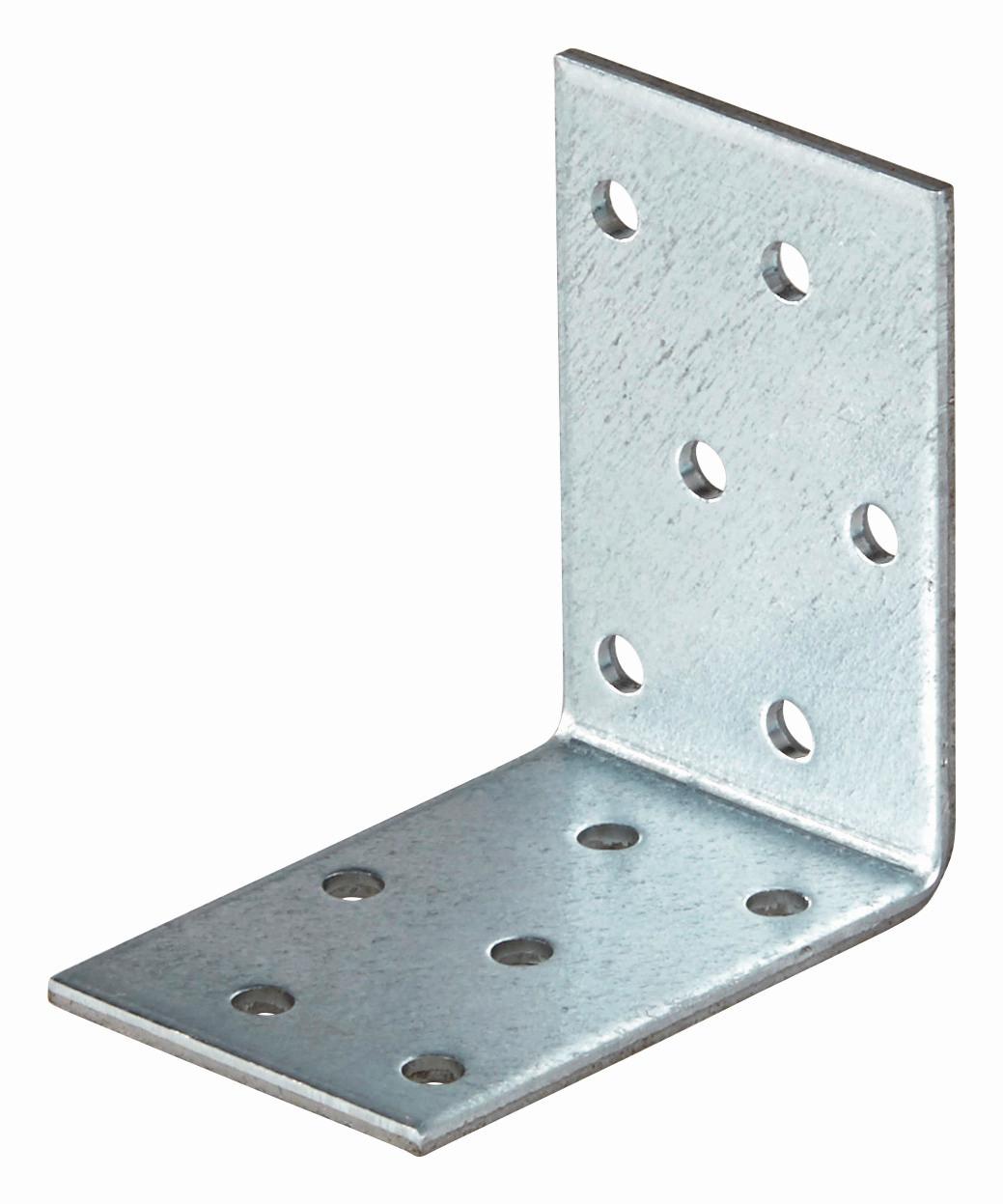Winkelverbinder BxL: 40x60 mm Alufarben, aus Stahl verzinkt - Alufarben, KONVENTIONELL, Metall (4/6cm)