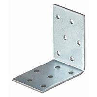 Winkelverbinder BxL: 40x60 mm Alufarben, aus Stahl verzinkt - Alufarben, KONVENTIONELL, Metall (4/6cm)