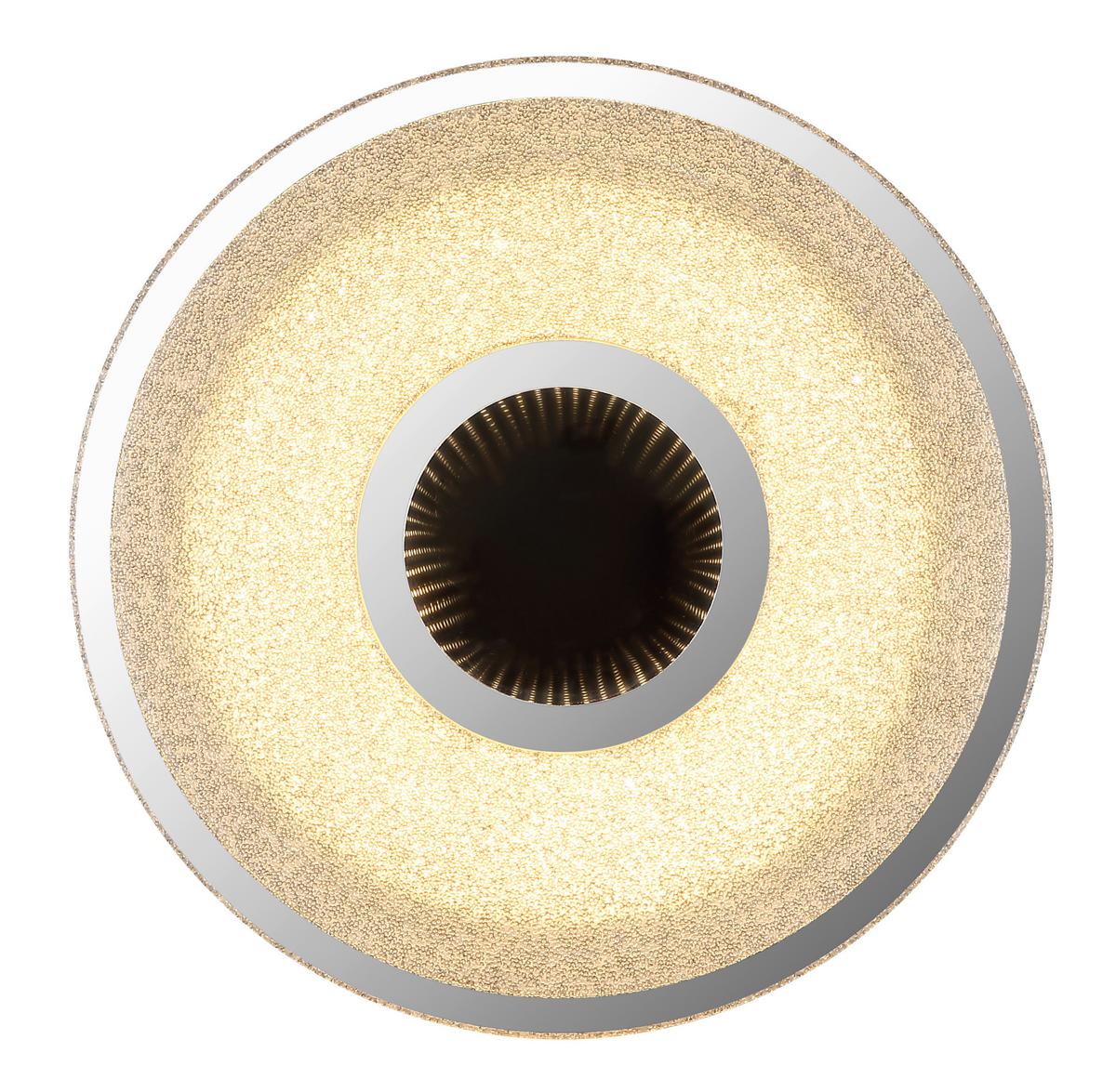 Led-deckenleuchte 41264tk Astania - Klar/Chromfarben, Basics, Kunststoff/Metall (38/6,5cm) - Globo
