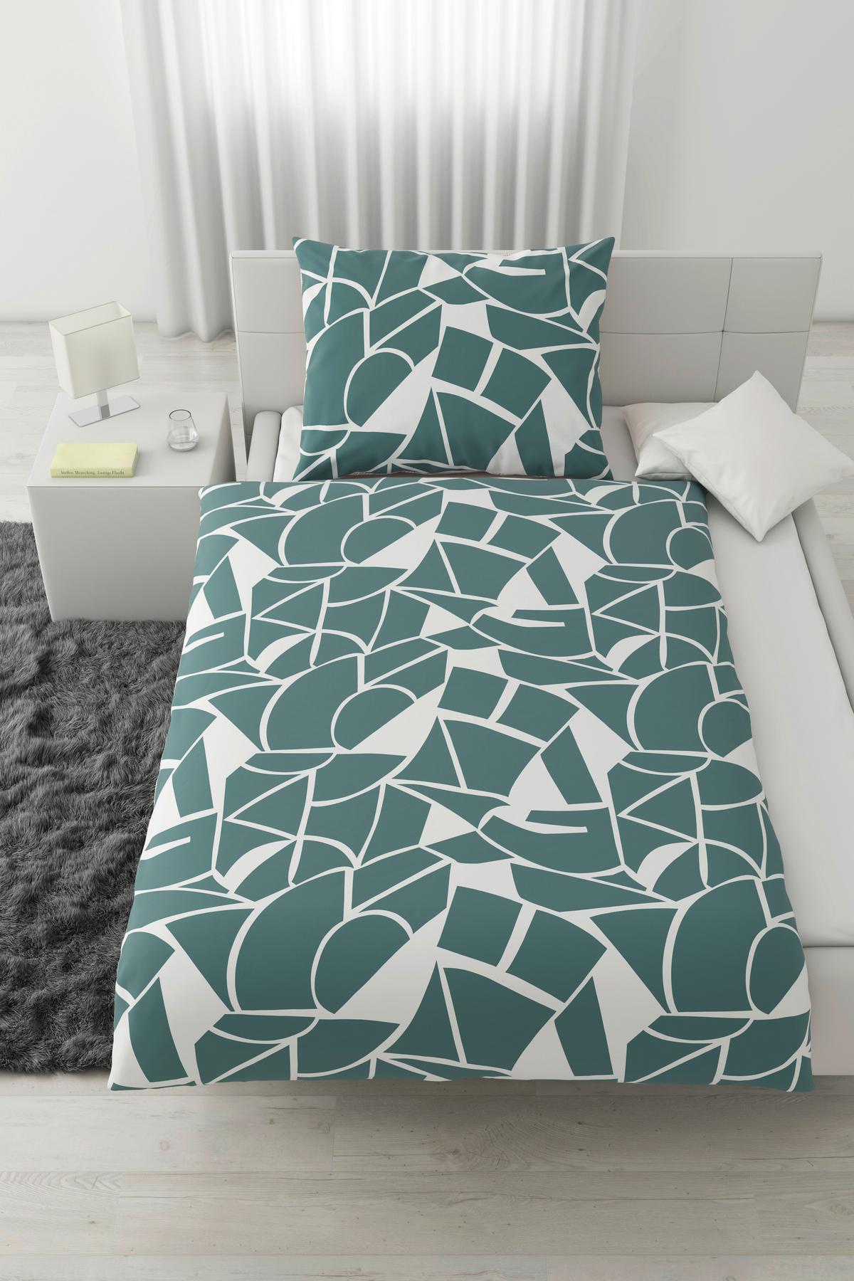 Posteľná bielizeň Axel, 70/90 140/200cm - modrá/biela, Modern, textil (140/200cm) - Mömax