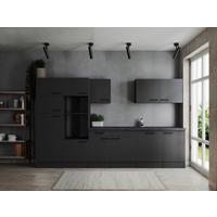 Küchenleerblock Oliver Dunkelgrau B: 340 Cm - Dunkelgrau/Grau, Design, Holzwerkstoff (340cm) - Respekta