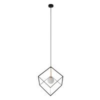 Hängeleuchte Cadre H: 130 cm 1-Flammig, Würfelform - Schwarz/Weiß, Design, Glas/Metall (30/130cm) - Näve