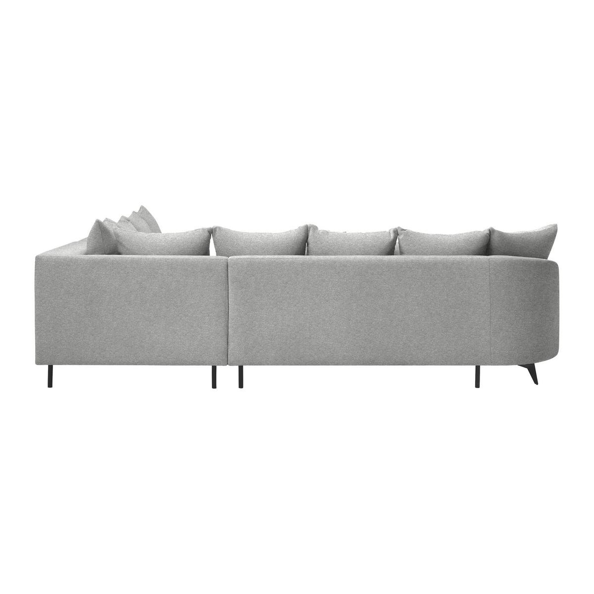 Rohová sedačka AXEL, pravá, světle šedá tkanina - černá/světle šedá, Moderní, kov/textil (291/250cm) - Mömax