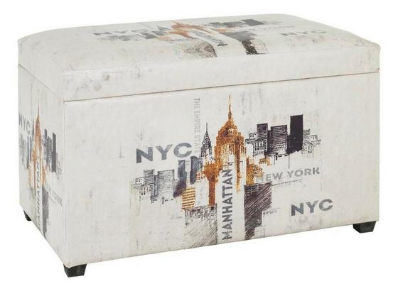 Truhlicová Lavica Manhattan - hnedá/biela, Moderný, plast (65/42/40cm) Truhlicová Lavica Manhattan - hnedá/biela, Moderný, plast (65/42/40cm)