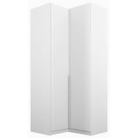 Eckschrank B: 100 cm Alabama, Weiß - Hellgrau/Weiß, MODERN, Holzwerkstoff (100/229/102cm) - Rauch Möbel
