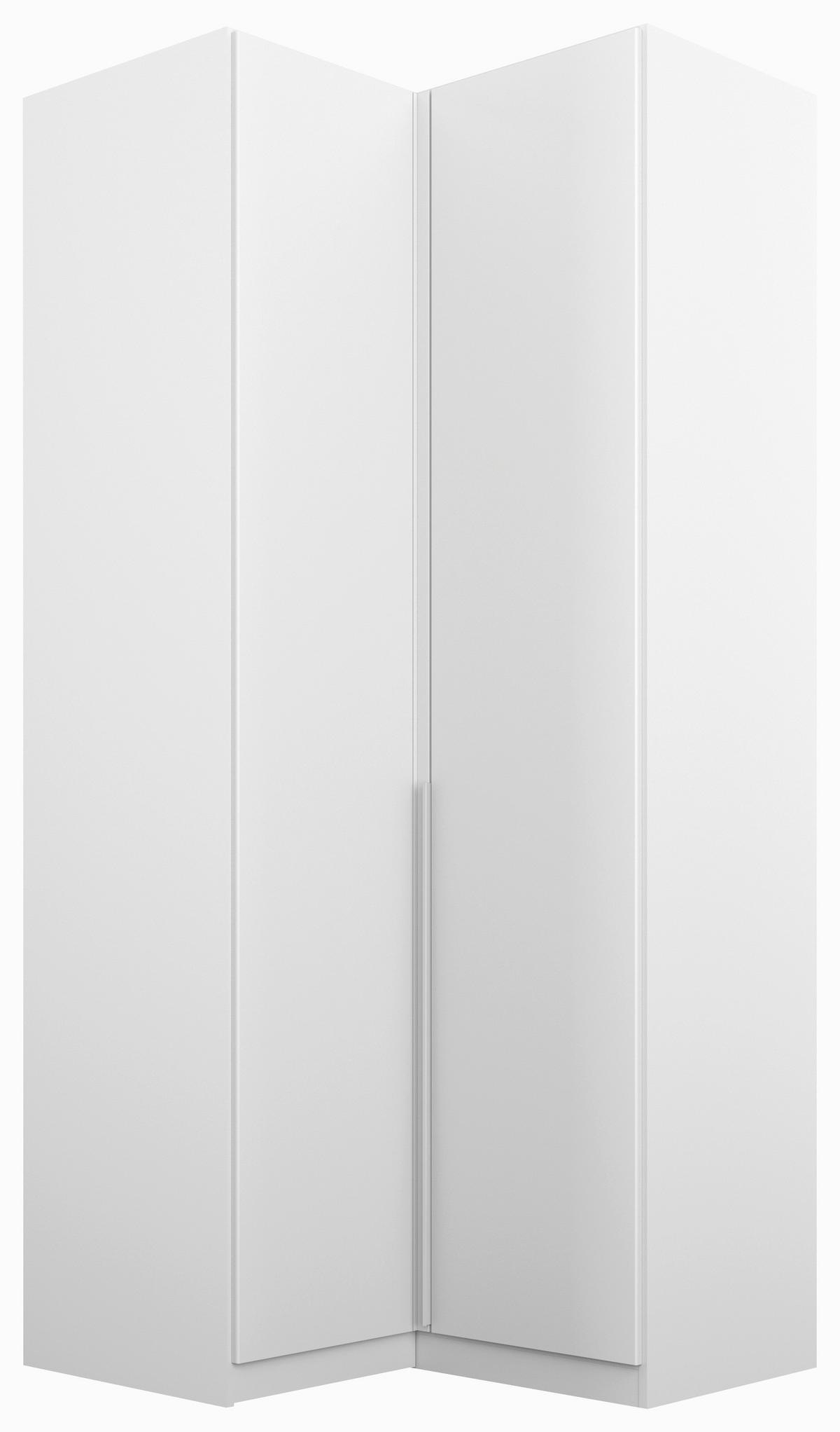 Eckschrank B: 100 cm Alabama, Weiß - Hellgrau/Weiß, MODERN, Holzwerkstoff (100/229/102cm) - Rauch Möbel