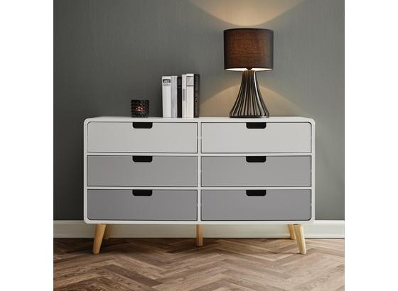 Komoda Daniela - sivá/biela, Moderný, drevo (110/65/38cm) - Modern Living Komoda Daniela - sivá/biela, Moderný, drevo (110/65/38cm) - Modern Living