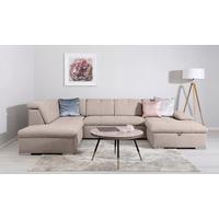 Wohnlandschaft Ramzes Beige U: 215x328x173 cm - Beige/Grau, Design, Textil (215/328/173cm) - MID.YOU