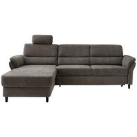 Ecksofa Cavoli Graubraun S: 176x279 cm - Graubraun/Schwarz, MODERN, Textil (176/279cm) - Livetastic