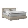 Boxspringbett Nobu Taupe, Lf: 180x200 cm - Taupe/Schwarz, Trend, Holz/Textil (180/200cm)