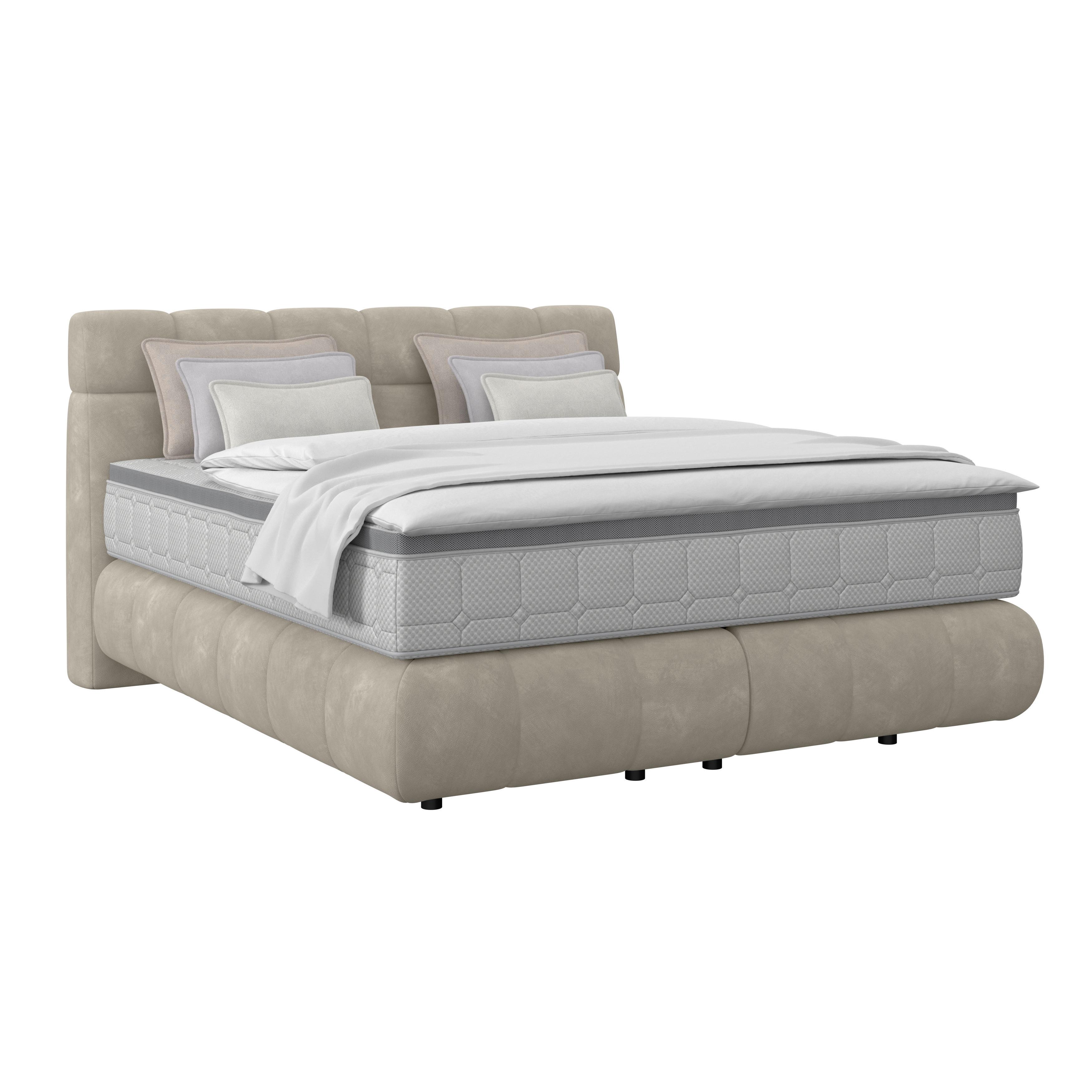 Boxspringbett Nobu Taupe, LF: 160x200 cm