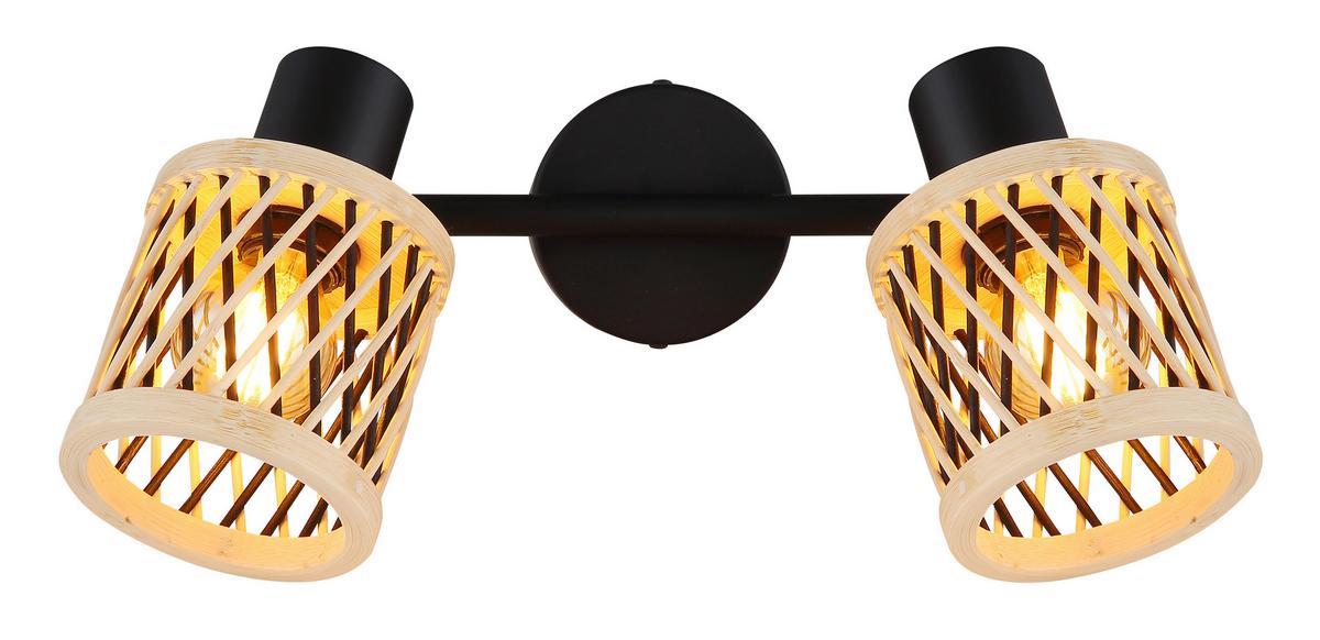 STRAHLER Mali - Schwarz/Naturfarben, Natur, Holz/Metall (25/8,5/19cm) - Globo