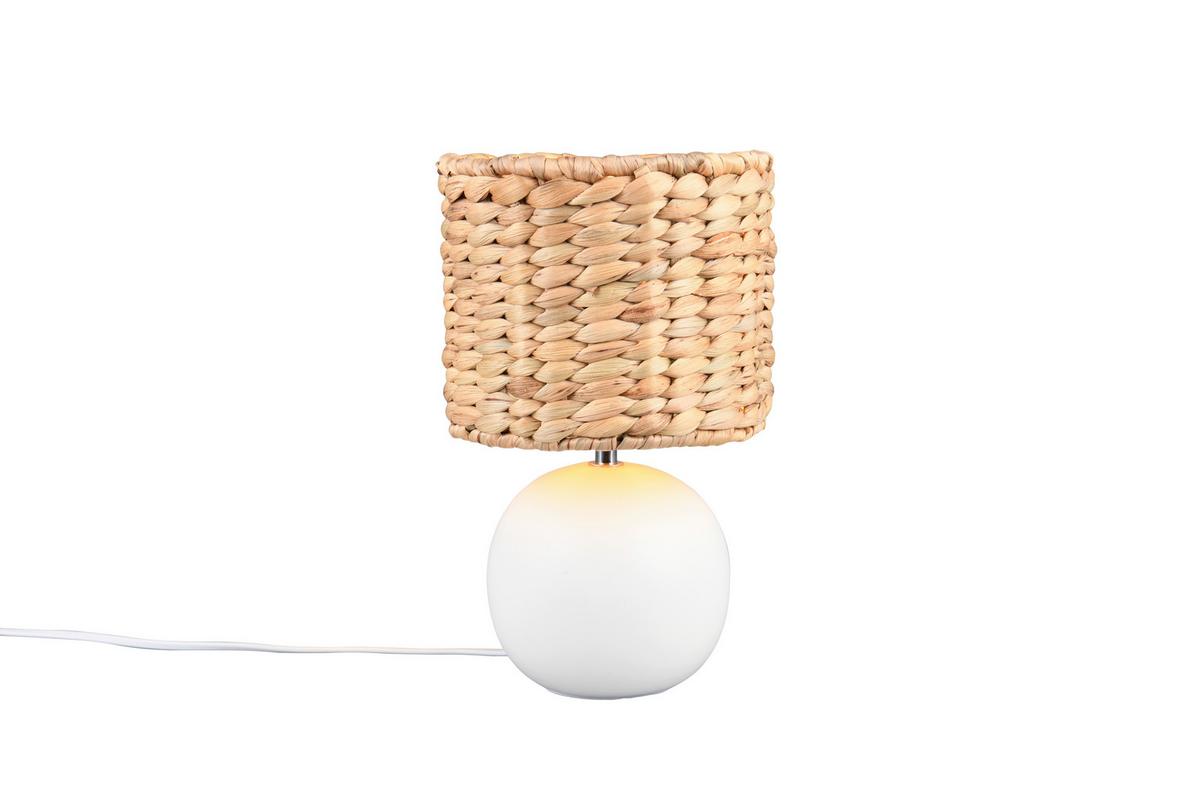 Tischleuchte 518900101 Vina - Braun/Weiß, Basics, Naturmaterialien/Keramik (18/29cm) - Trio Leuchten