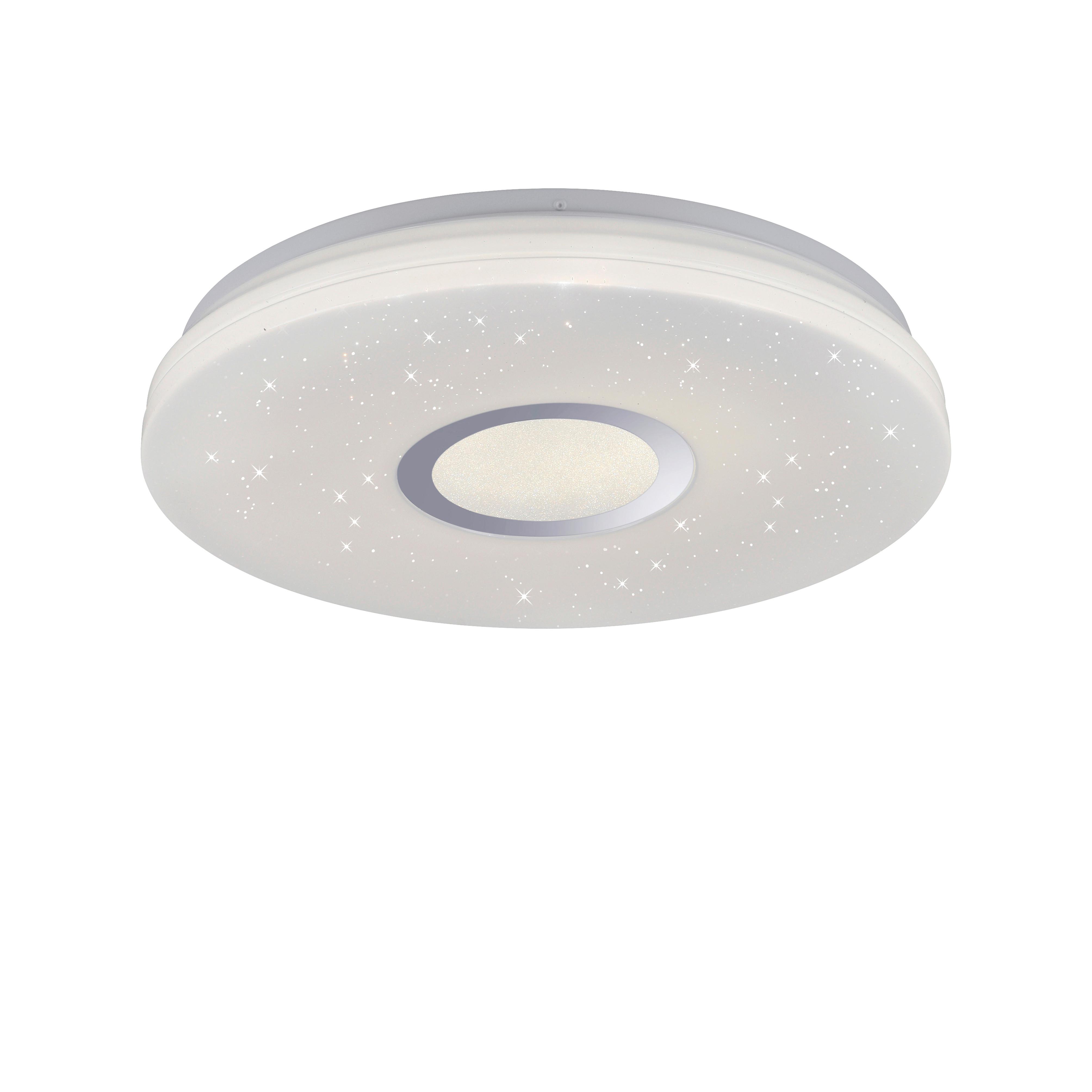 Led-deckenleuchte Jonas Ø 41,6 Cm Mit Farbtemperaturwechsler - Weiß, KONVENTIONELL, Kunststoff/Metall (41,6/16cm)